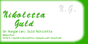 nikoletta guld business card